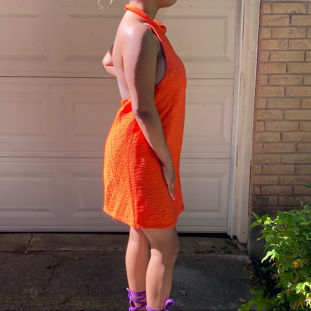Orange DO+BE Halter Dress